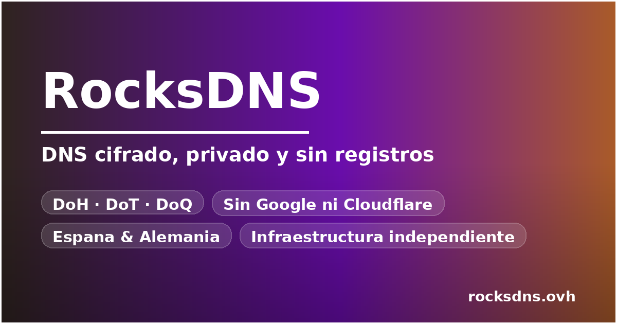 RocksDNS — DNS cifrado y privado